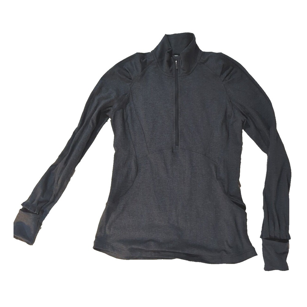 Lululemon  Womens 1/4 Zip Pullover sz 8 Charcoal Grey Athletic Wear